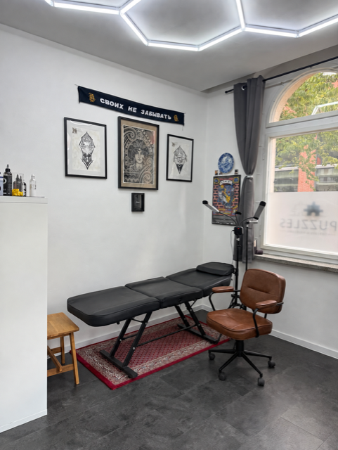Tattoo-Arbeitsplatz im Puzzles Studio